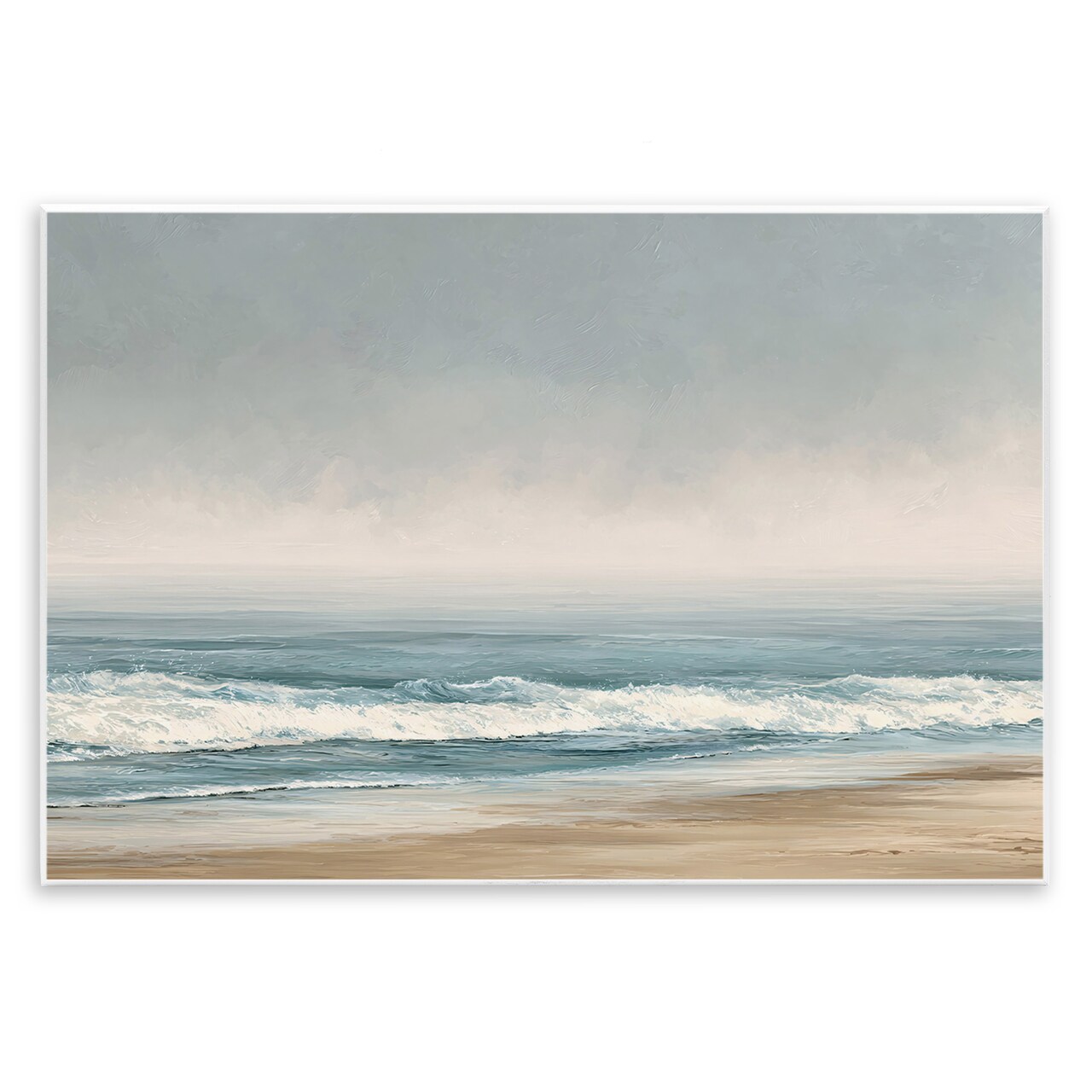 Stupell Industries Tranquil Mist Beachscape Wall Plaque, design by Jacky Ngan